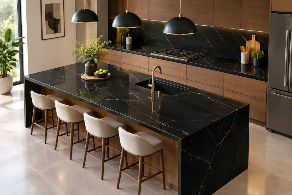 Black Stone Countertops That Define a Room